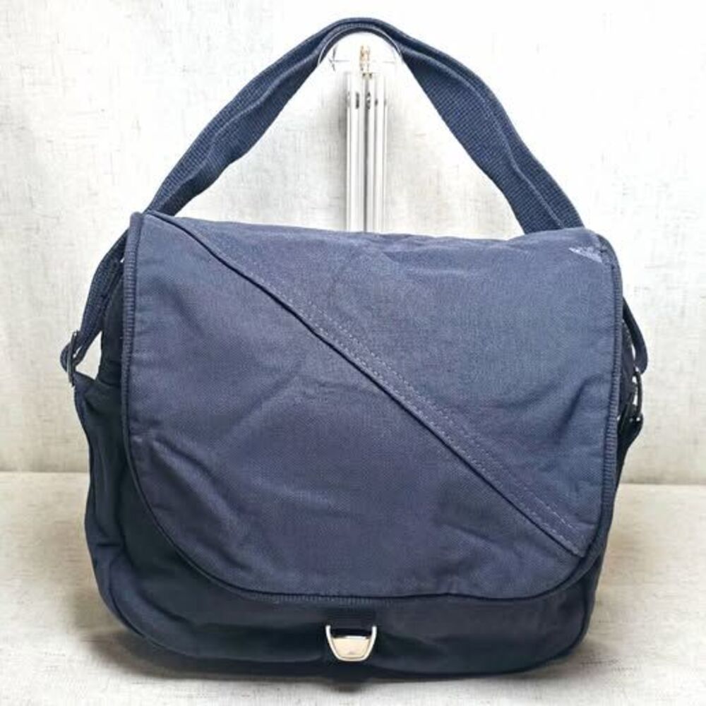 Lands' End Blue Messenger Shoulder Bag Flap Zipper Adjustable Strap